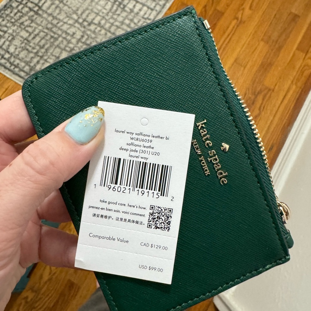 Kate spade laurel way saffiano leather WLRU6059 saffiano leather deep jade